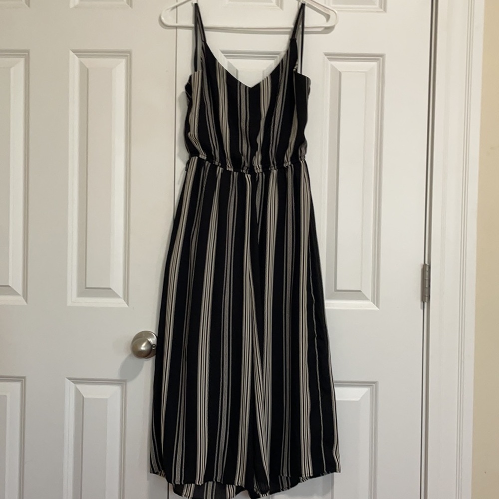 Black and Cream Jumpsuit